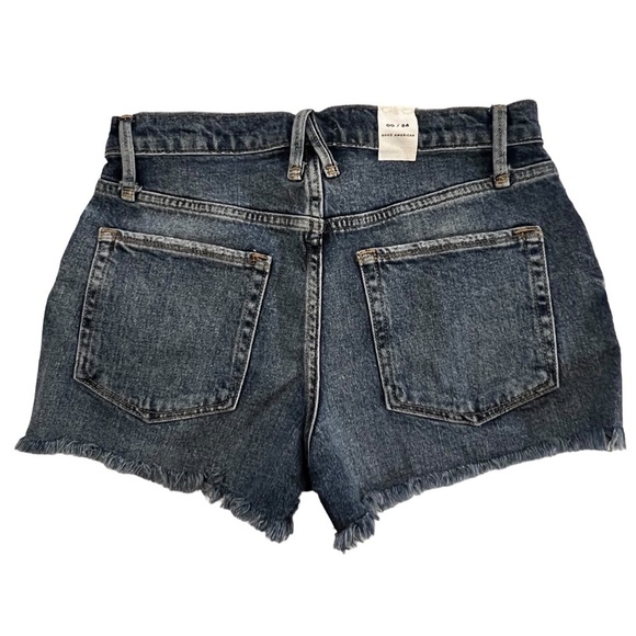 NWT Good American Cut Off Denim Jean Shorts 24 NEW High Rise Raw Hem - Picture 5 of 13